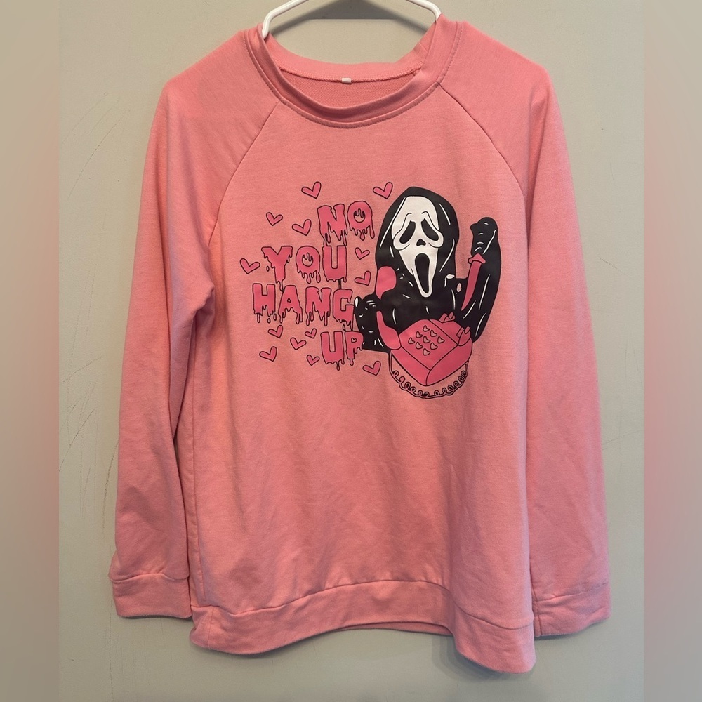 Pink Ghostface Love Sweater Size Small